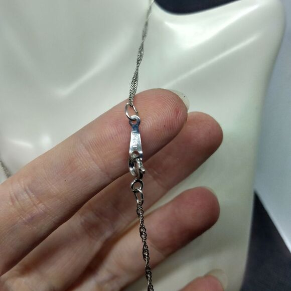 ❤️18k white gold plated sea turtle with authentic pearl caged pendant necklace - Picture 4 of 4